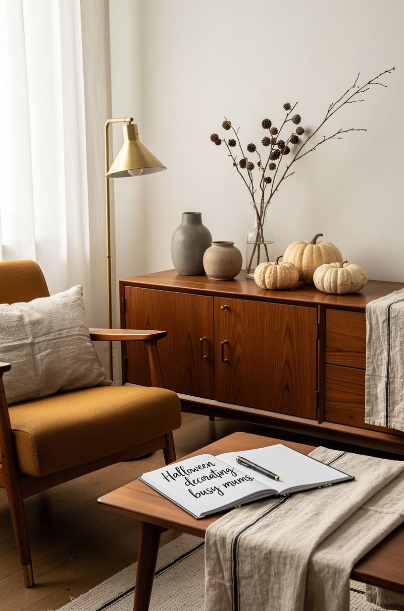 Paint the small backdrop before last minute Halloween decor