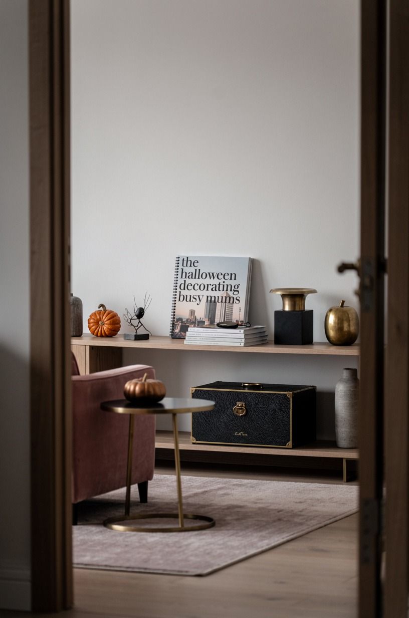 Swap silver hardware for warm contrast