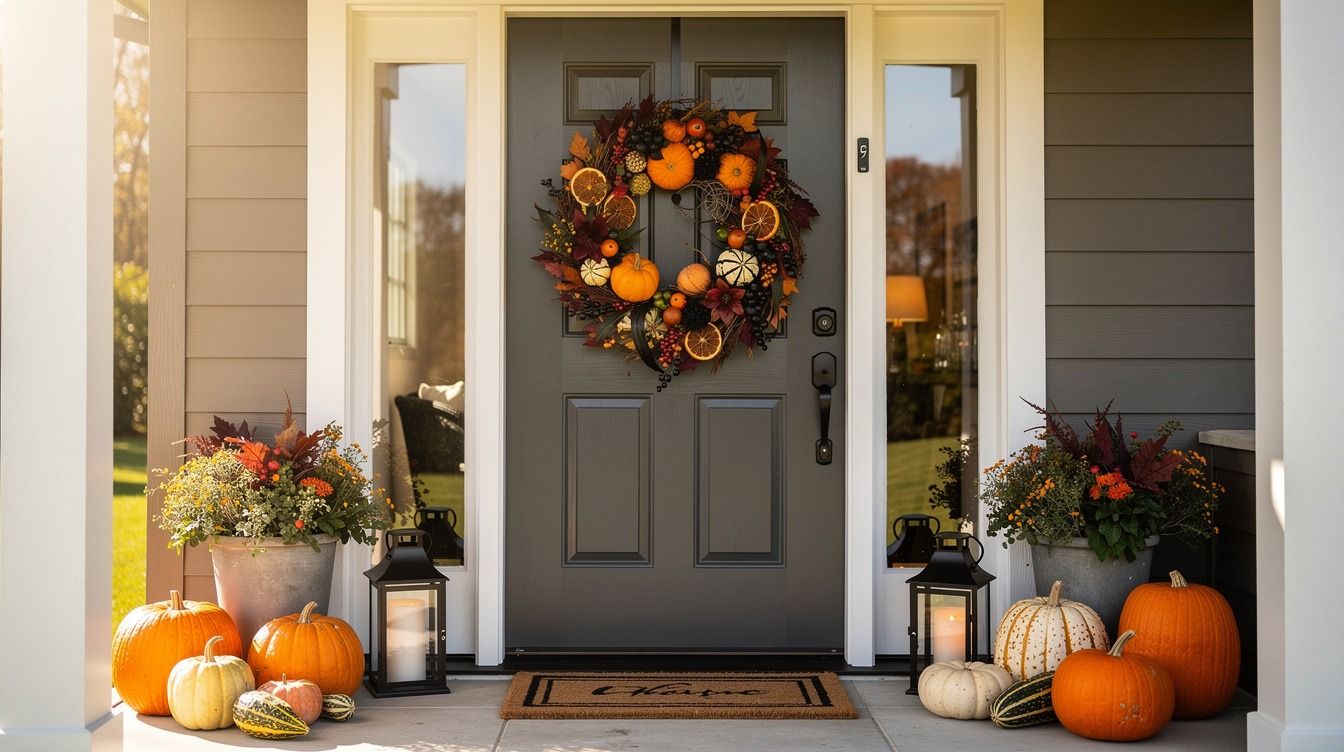 I Was a Busy Mum, Starting With the Wreath Finished My Halloween Door in an Hour