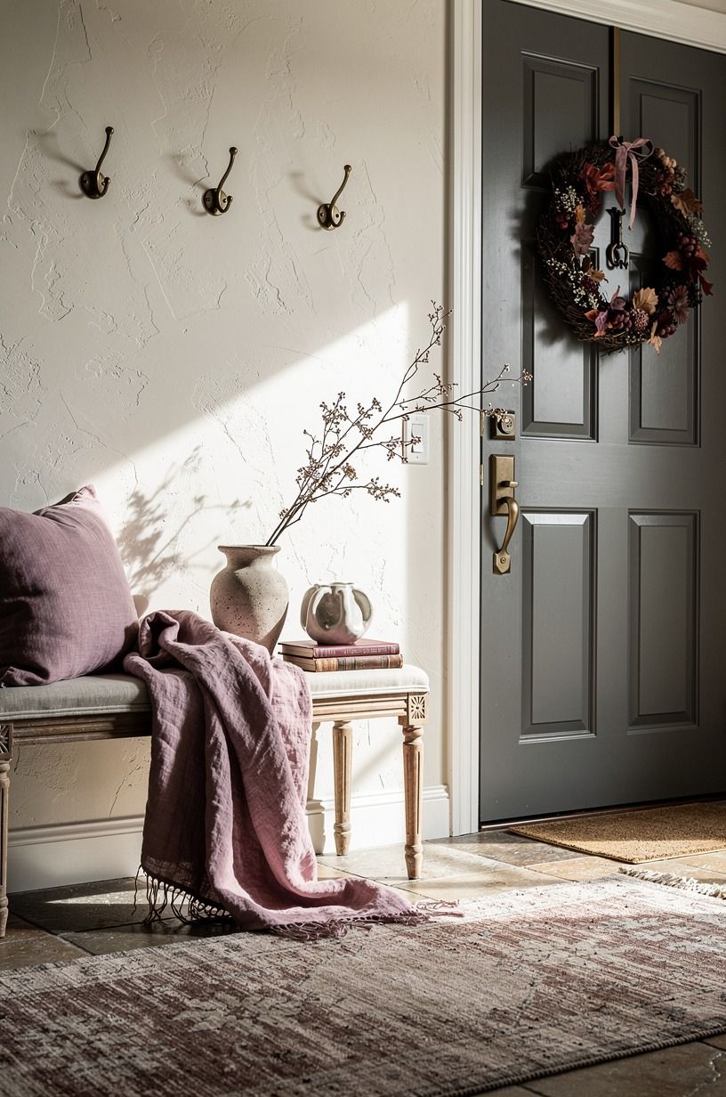 Choose texture over a crowded door competition decorating idea