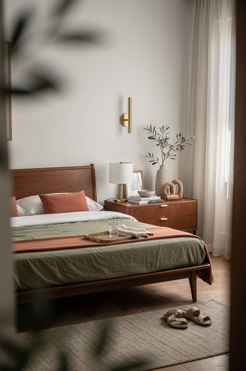 The bedroom that made me quit pumpkin decor, terracotta palette