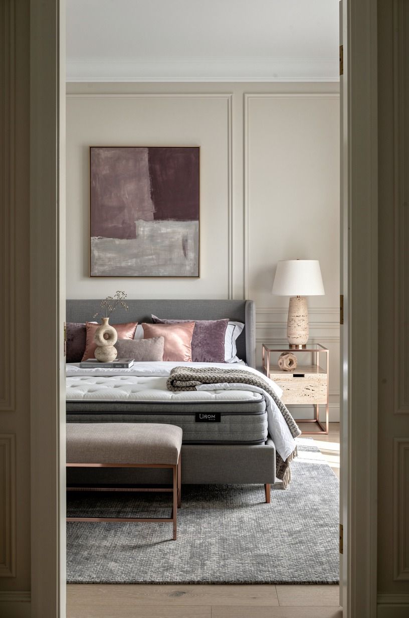 I chose the mattress before I changed anything pretty, plum palette