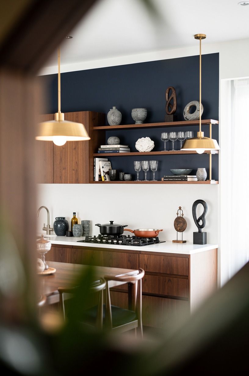 Anchor the cooktop with a heat-safe focal point