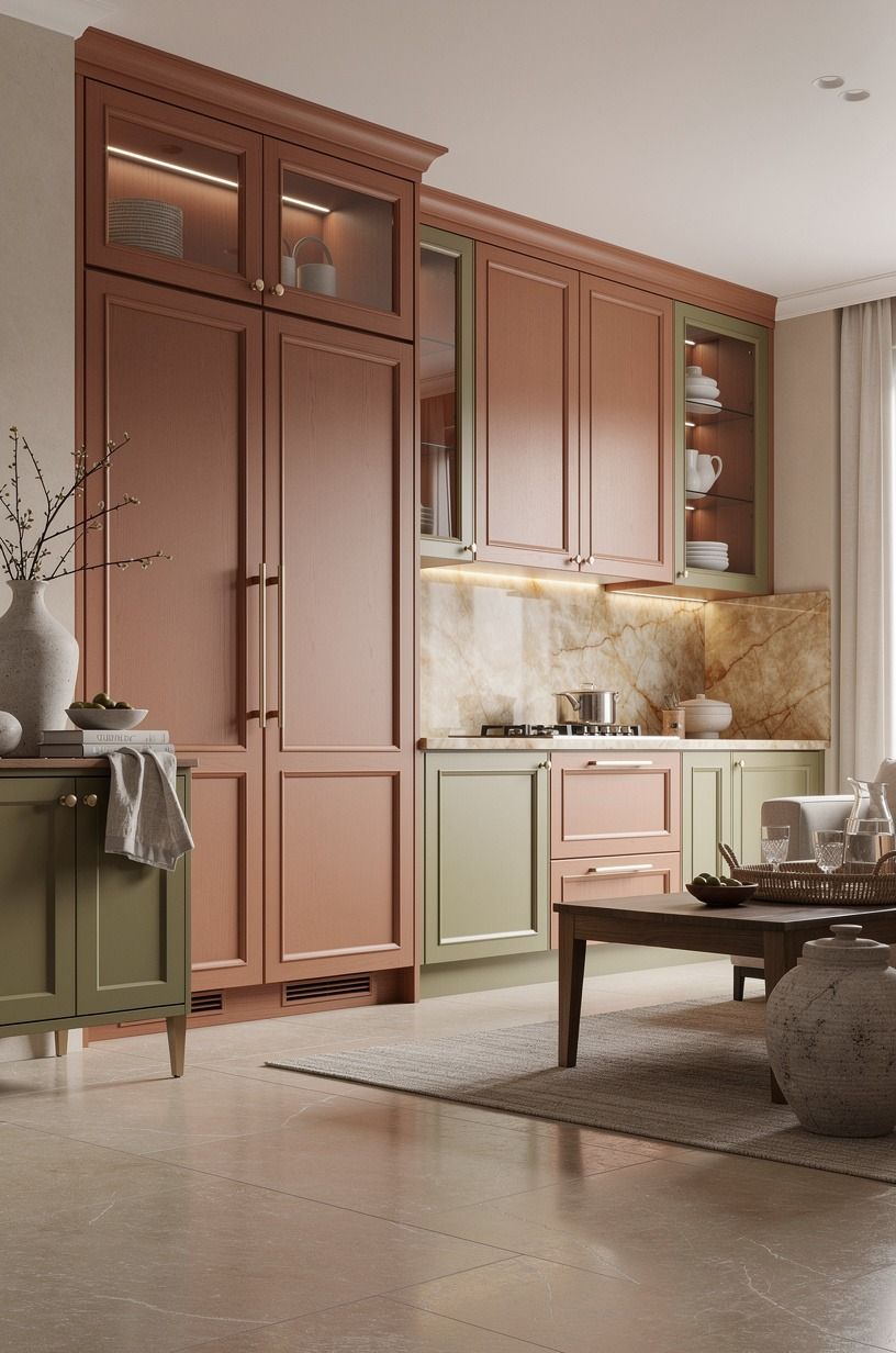 Choose vertical storage over a chunky island