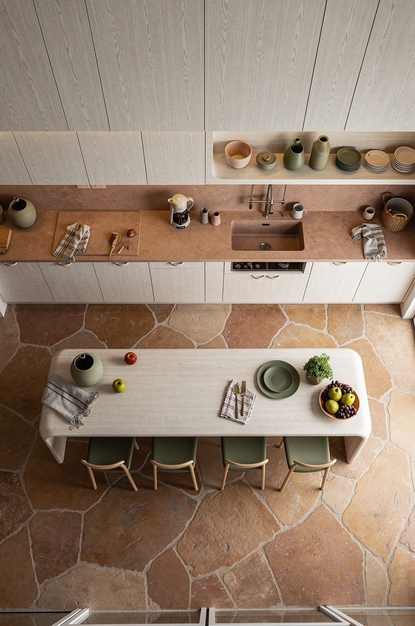 Here's what it looked like before, terracotta palette