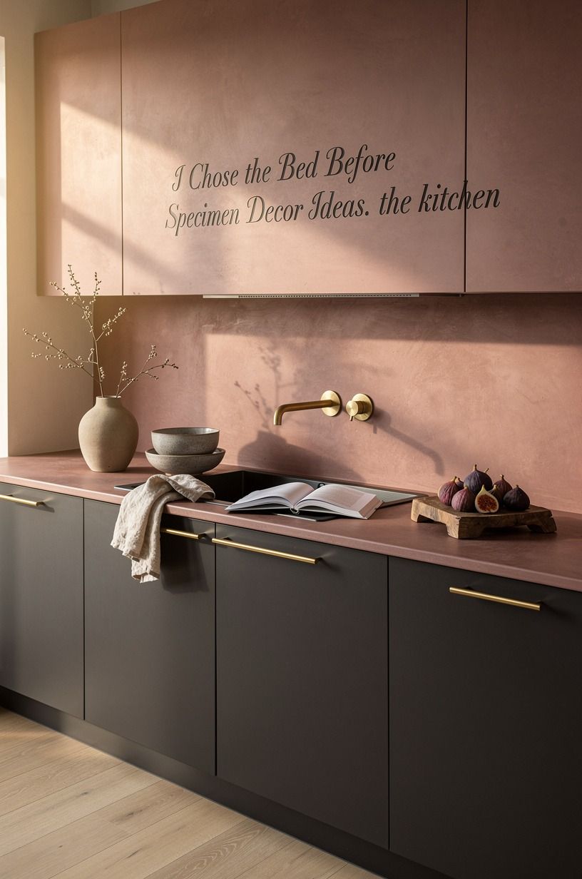 I Chose the Bed Before Testing Specimen Decor Ideas, dusty rose palette