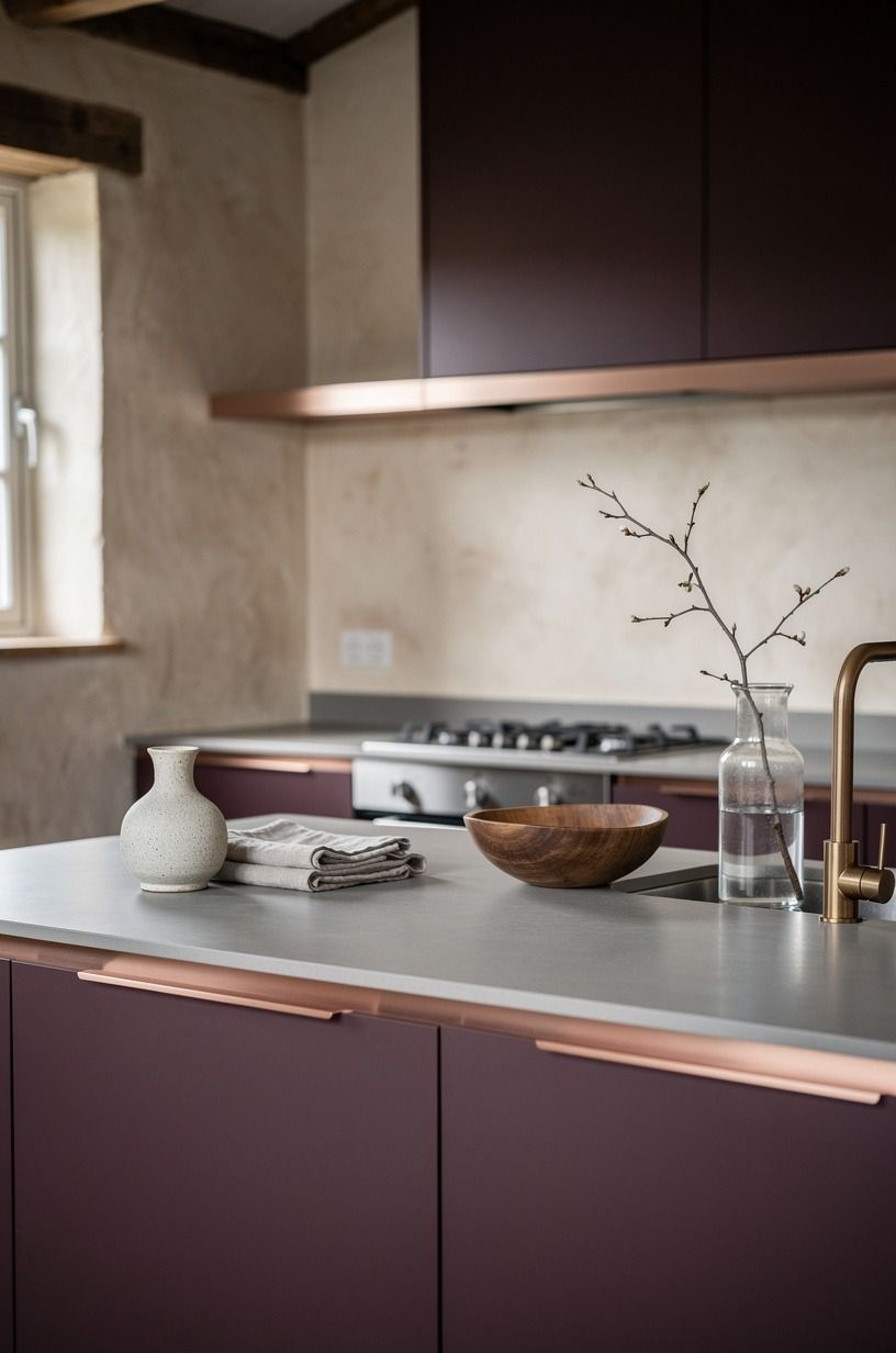 Mix old cottage pieces with one clean modern line