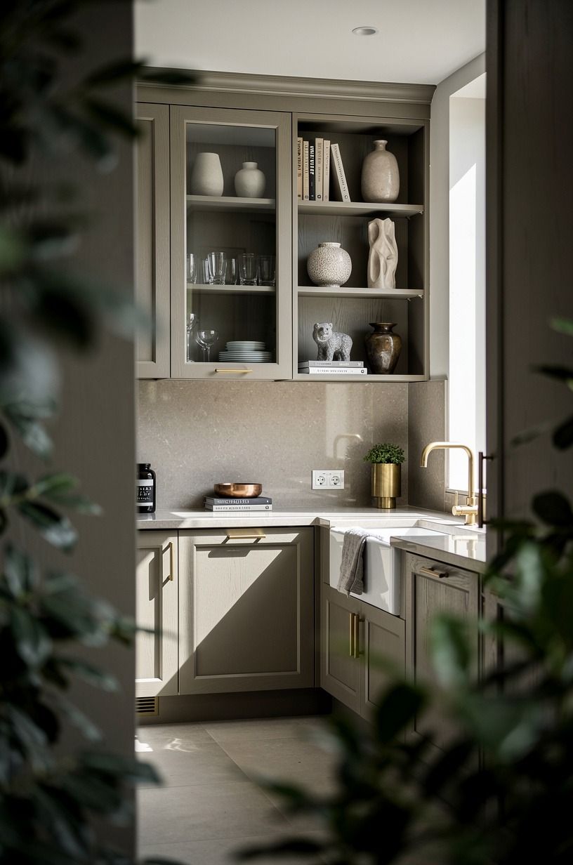 Mix Open Shelves With Closed Storage