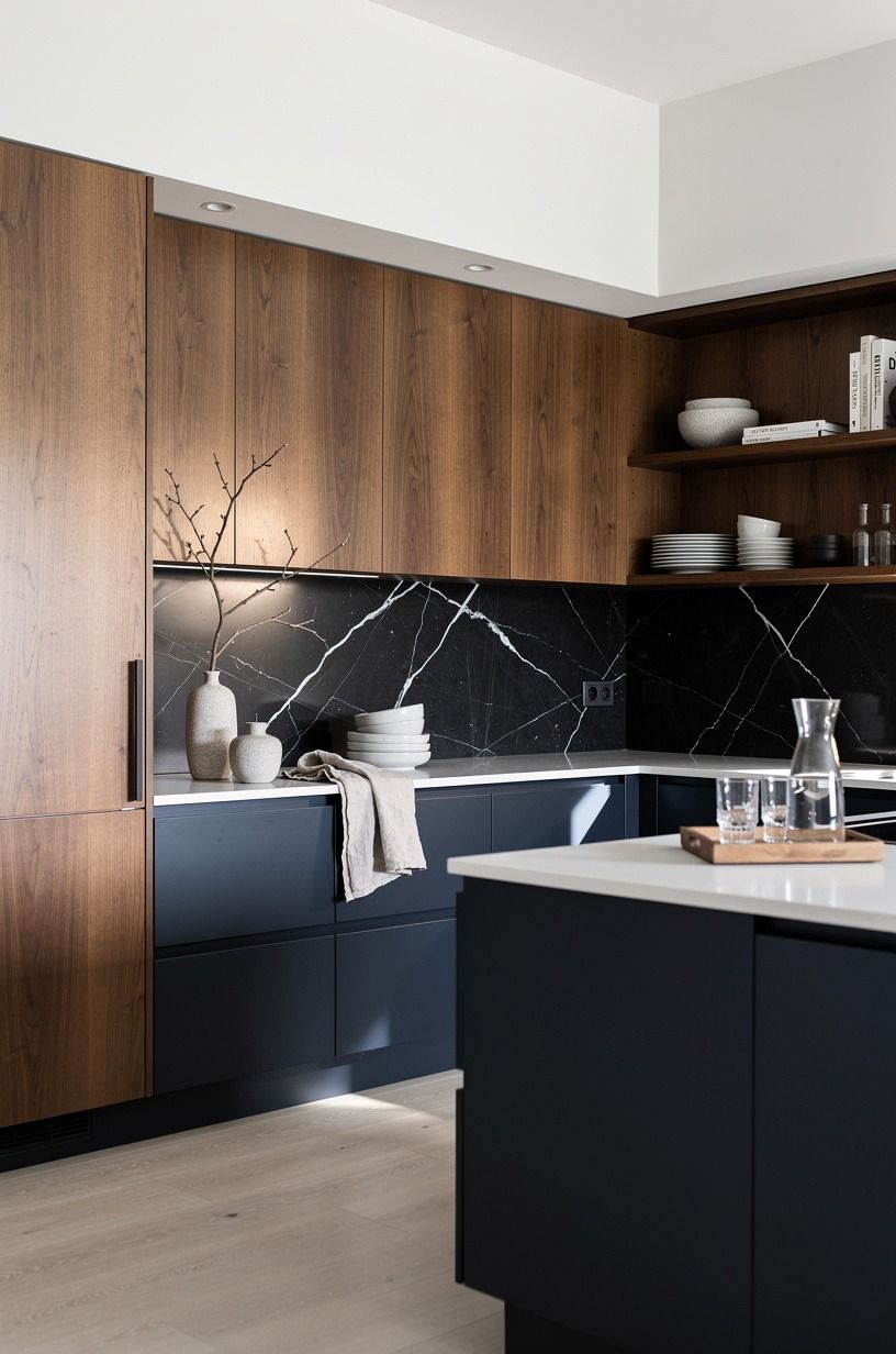 Mix the medium wood cabinets kitchen palette carefully