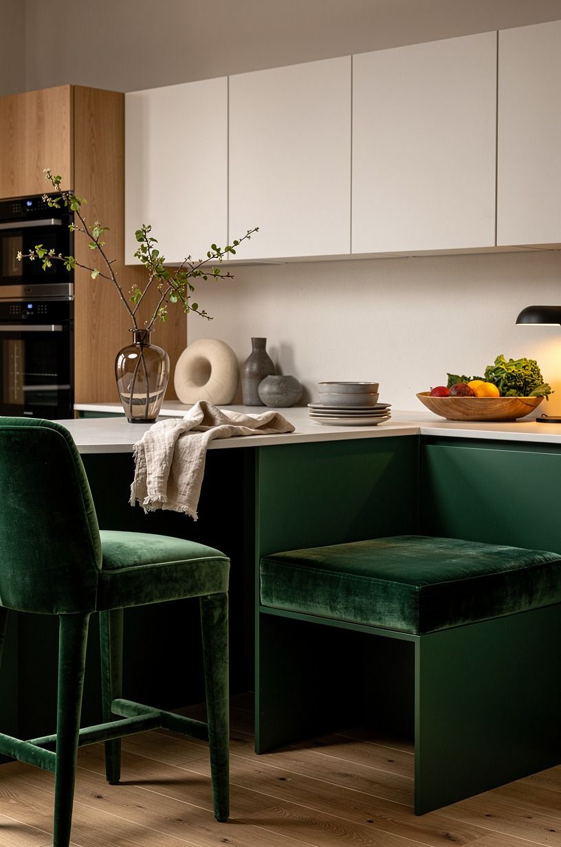 Paint lower cabinets and lighten the uppers