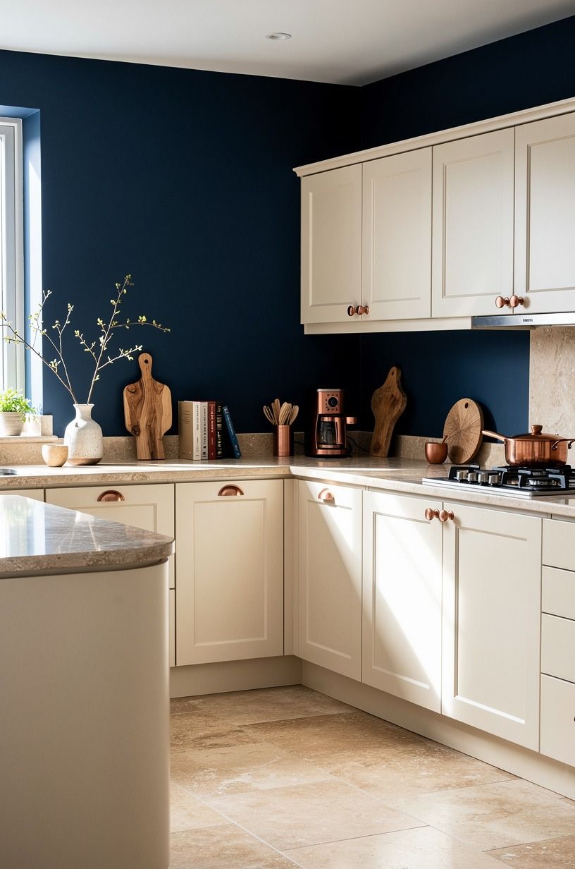 Paint the end wall, not every cabinet