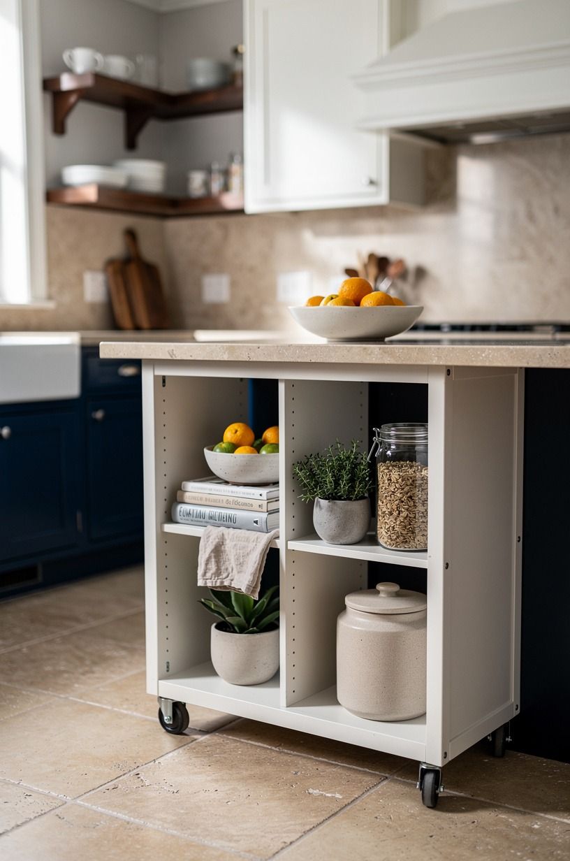 Roll In an IKEA KALLAX Pantry for a Rental Kitchen