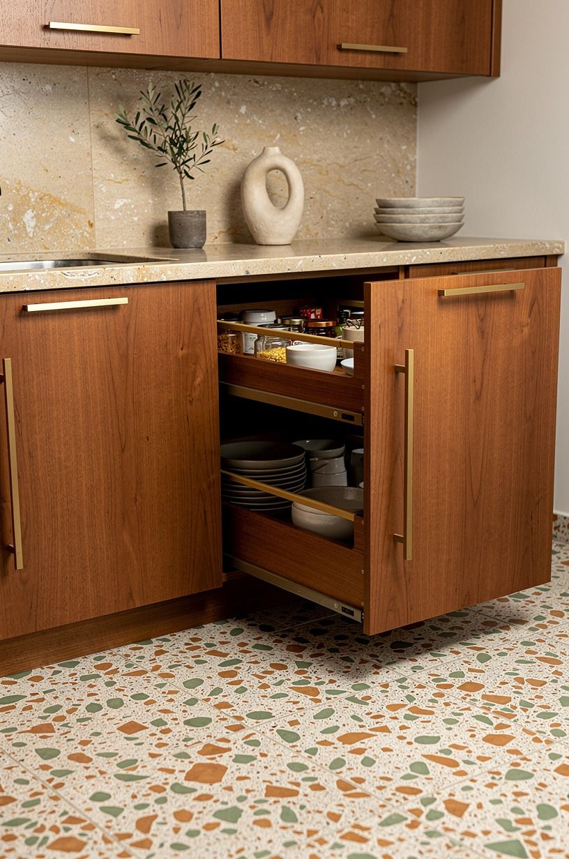 Swap a deep cabinet for pull-out storage