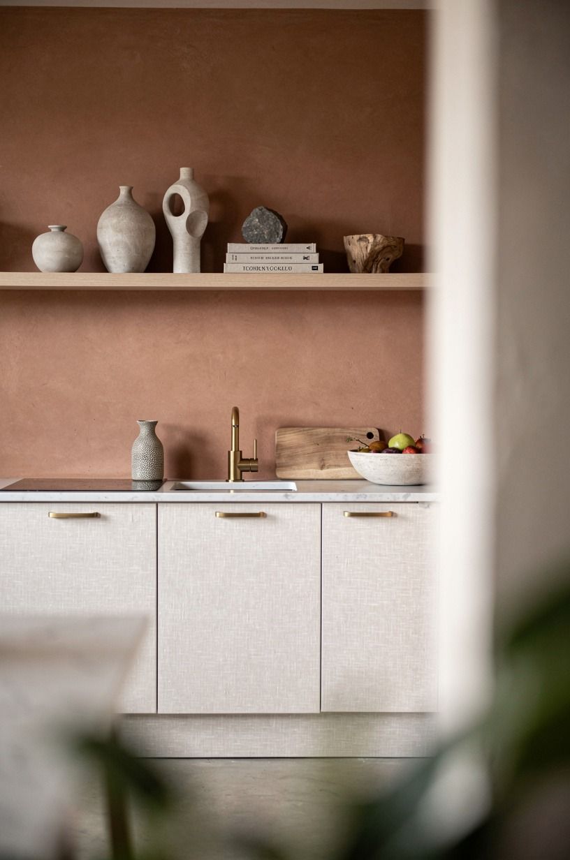 Swap bulky uppers for one open shelf