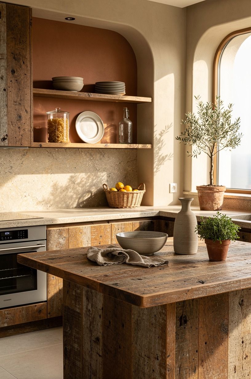 I Kept the Rest of the Kitchen Almost Empty, terracotta palette