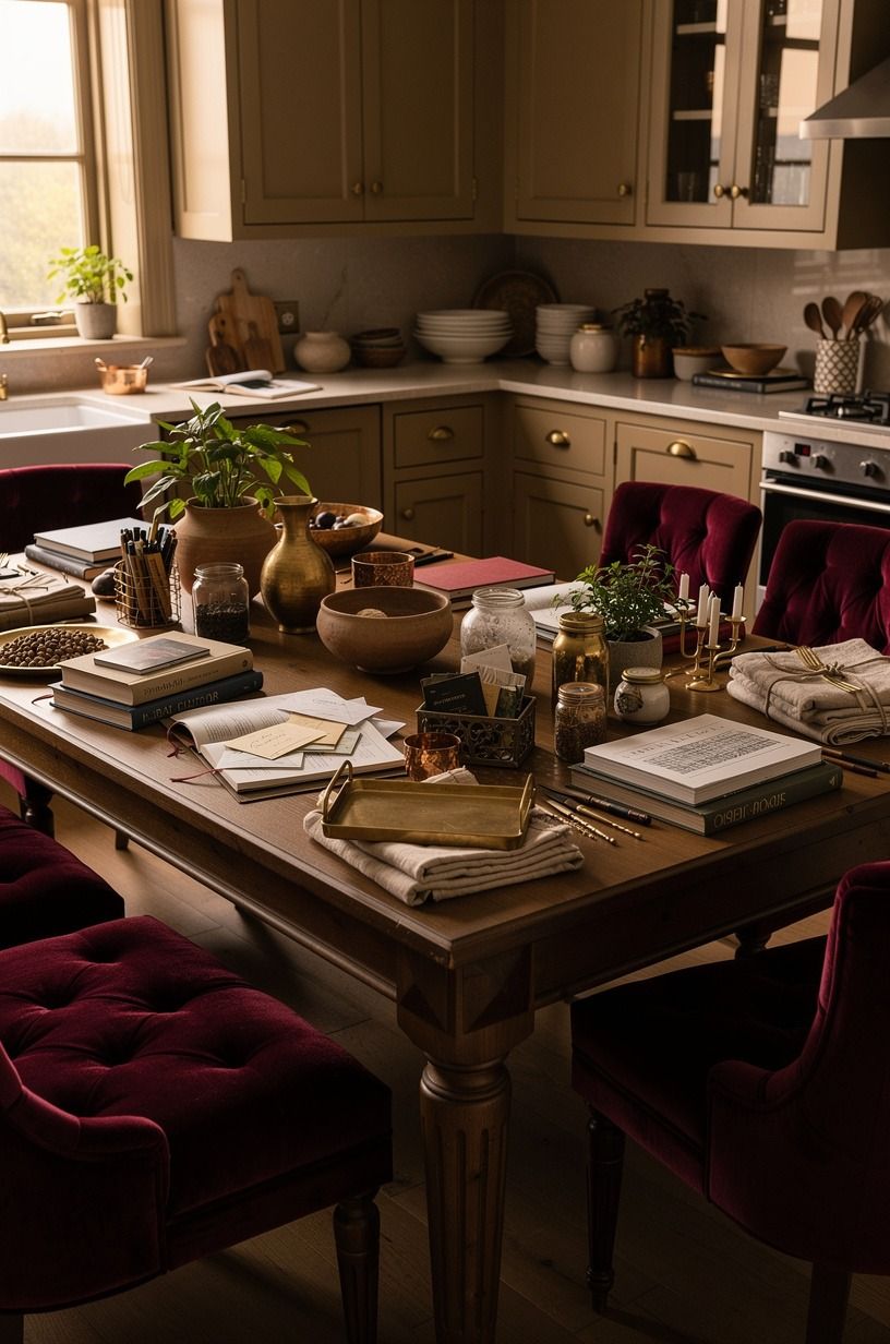 The Table That Kept Collecting Everything, clay palette