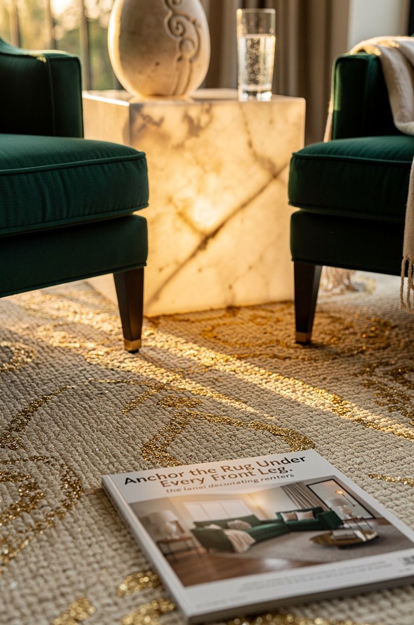 Anchor the Rug Under Every Front Leg