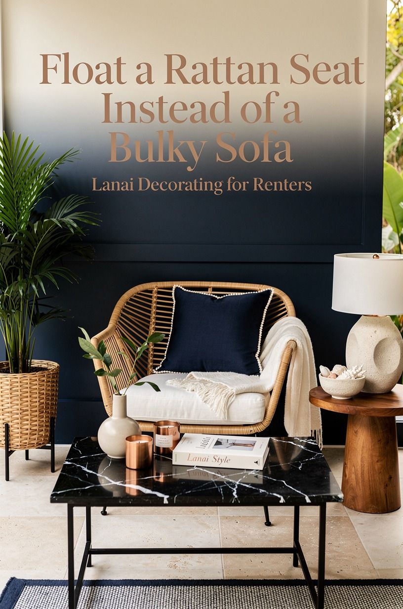 Float a Rattan Seat Instead of a Bulky Sofa