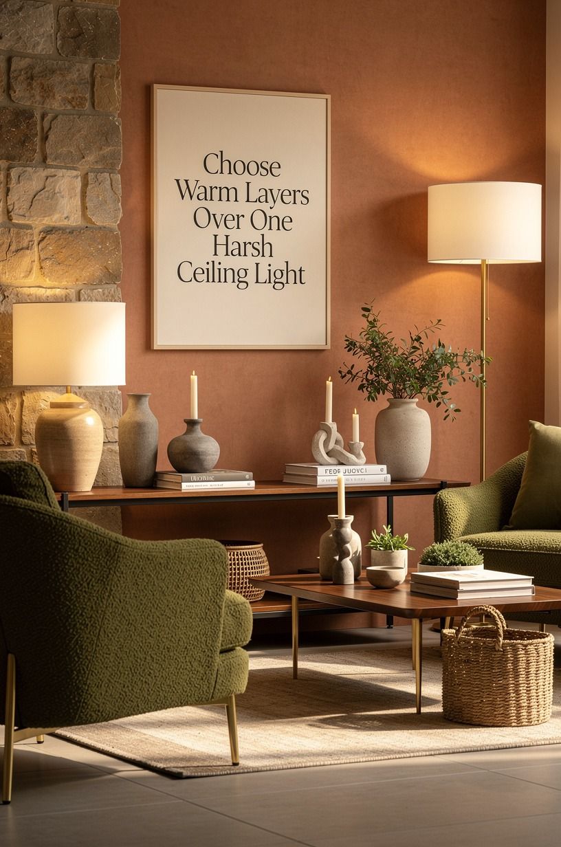 Choose Warm Layers Over One Harsh Ceiling Light