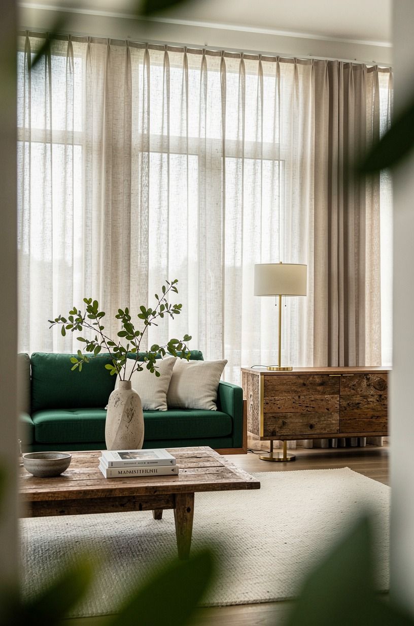 Frame your windows with floor-length Belgian flax linen