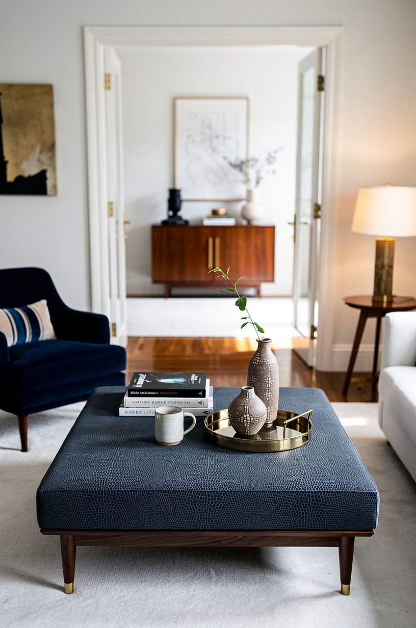 Let a coffee table hold the daily rotation