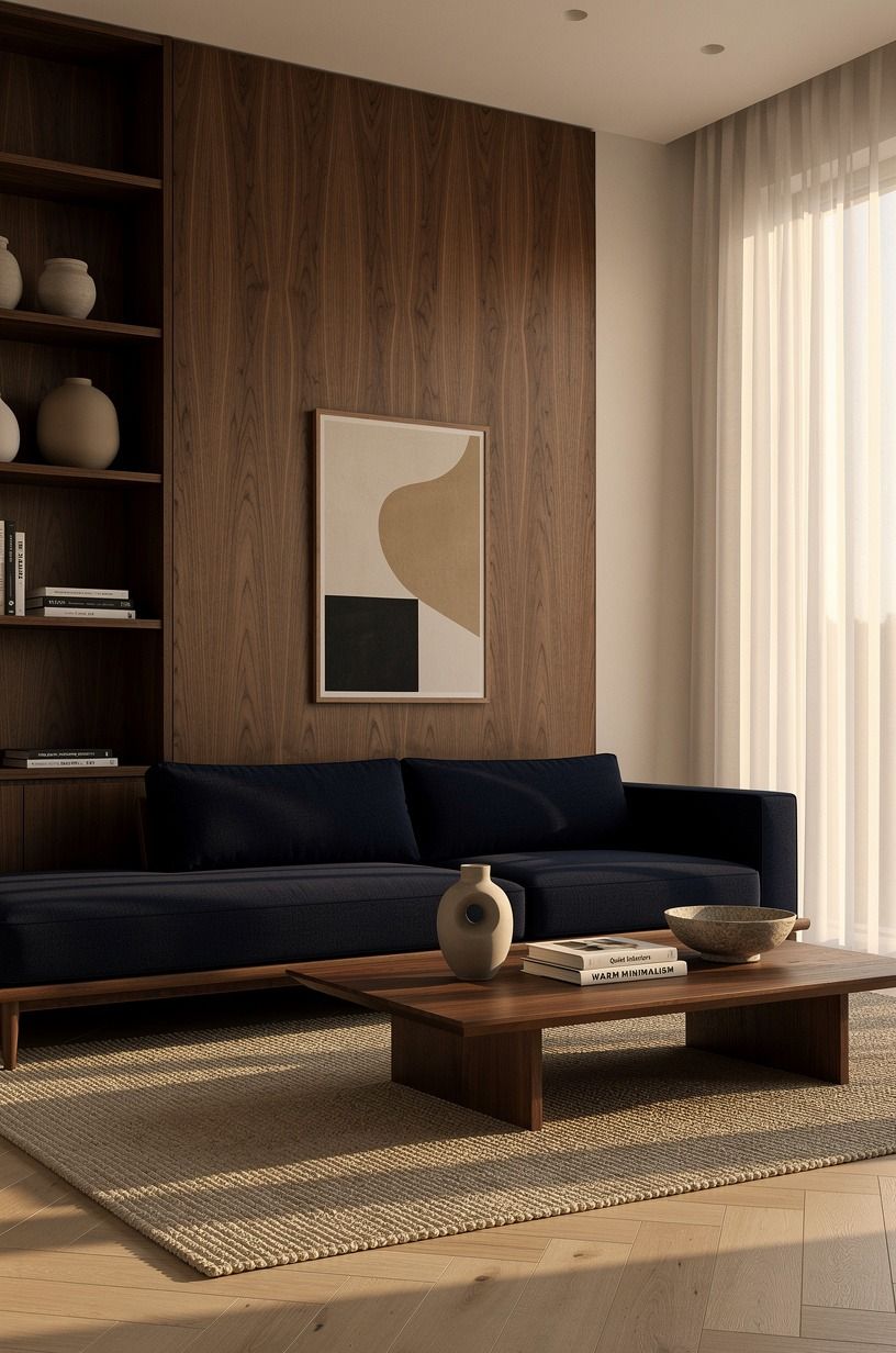 The room needed a little darkness, navy palette