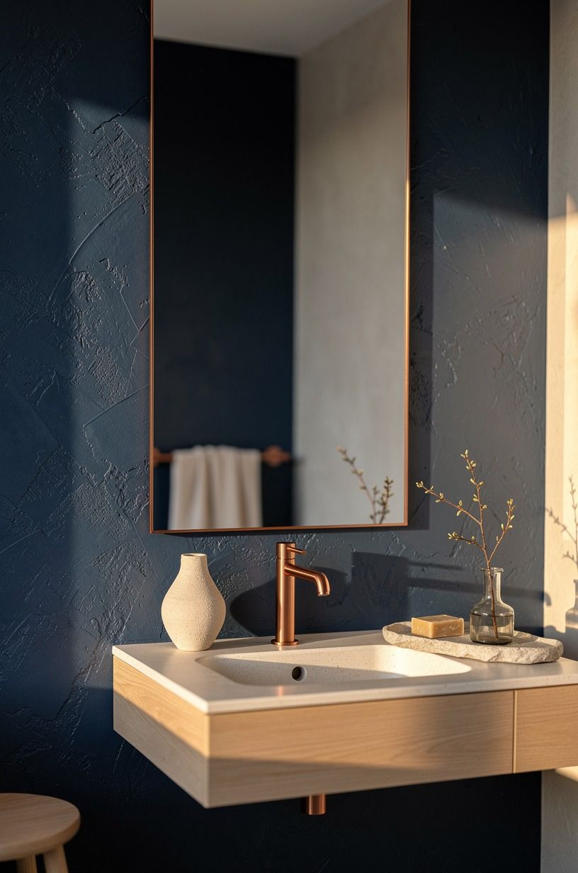 Frame the sink with a generous mirror