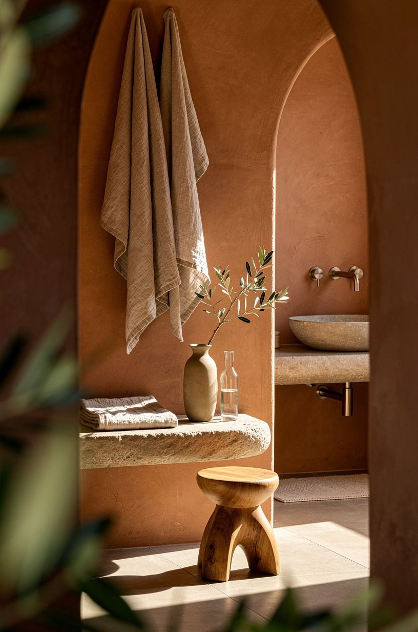 Hang textiles with a dry, natural hand