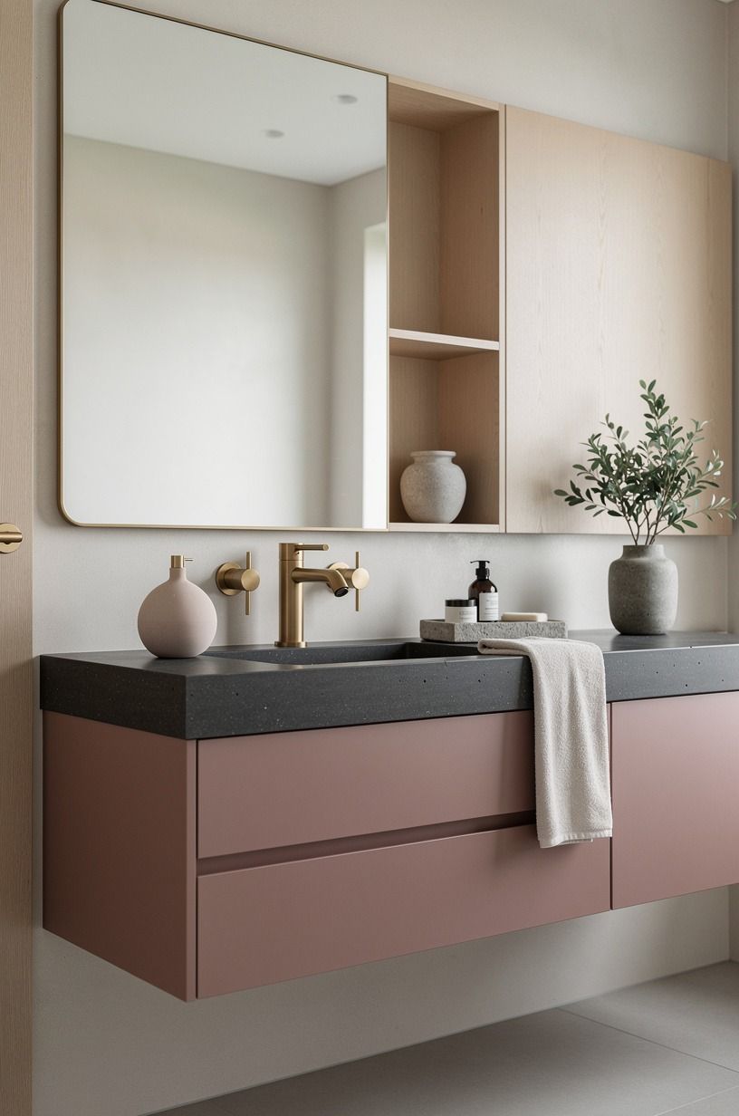 Set the vanity at a comfortable height