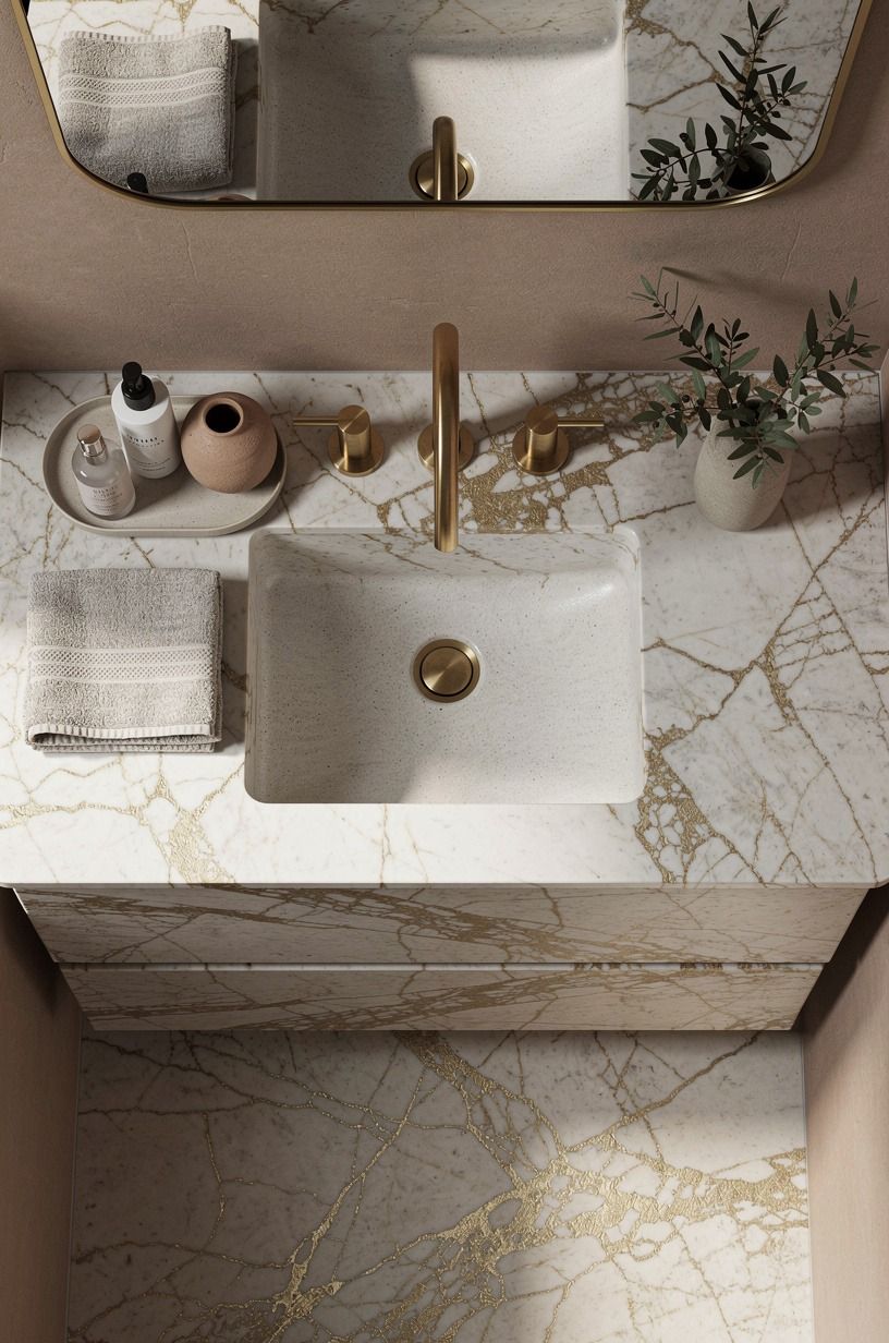 Test the finish under real bathroom light