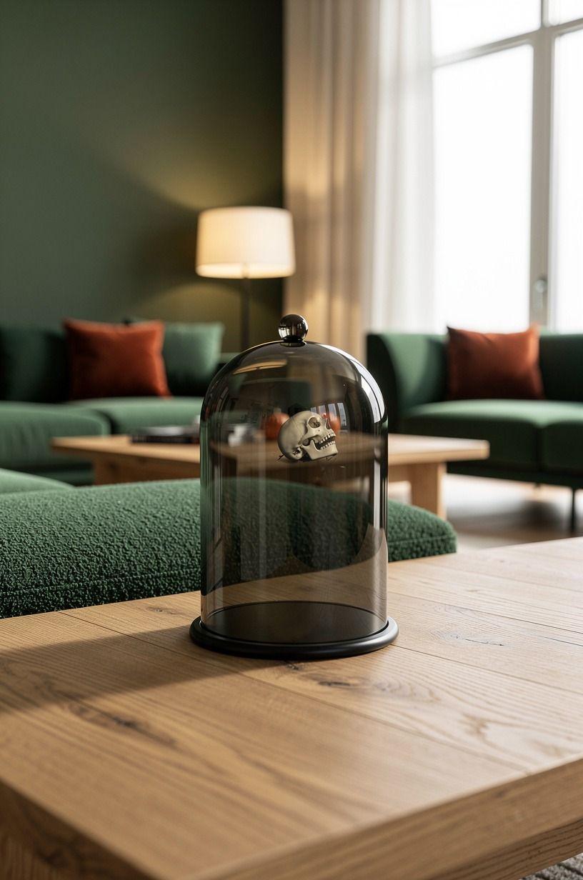 Let a smoked-glass cloche hold the tension (one-object decorating)