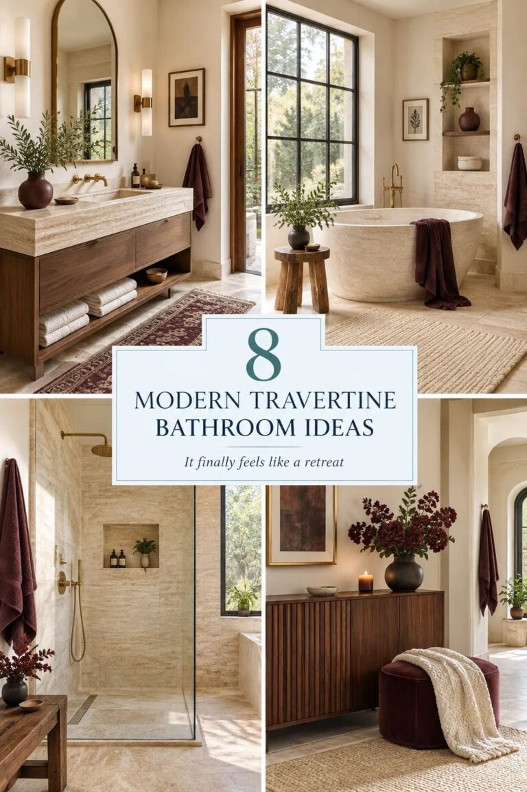 I Made a Modern Travertine Bathroom for an Organic-Luxe Look, Finally