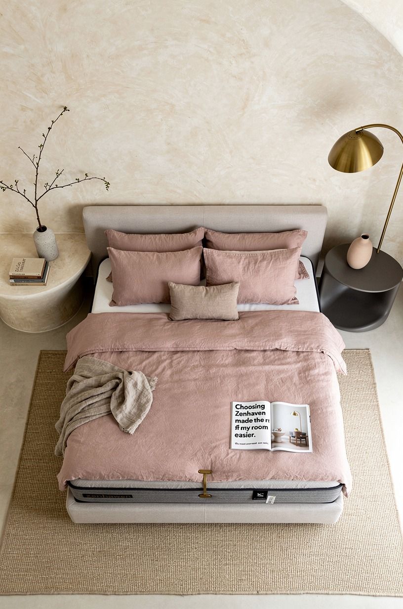 Choosing Zenhaven made the rest of my room easier, dusty rose palette