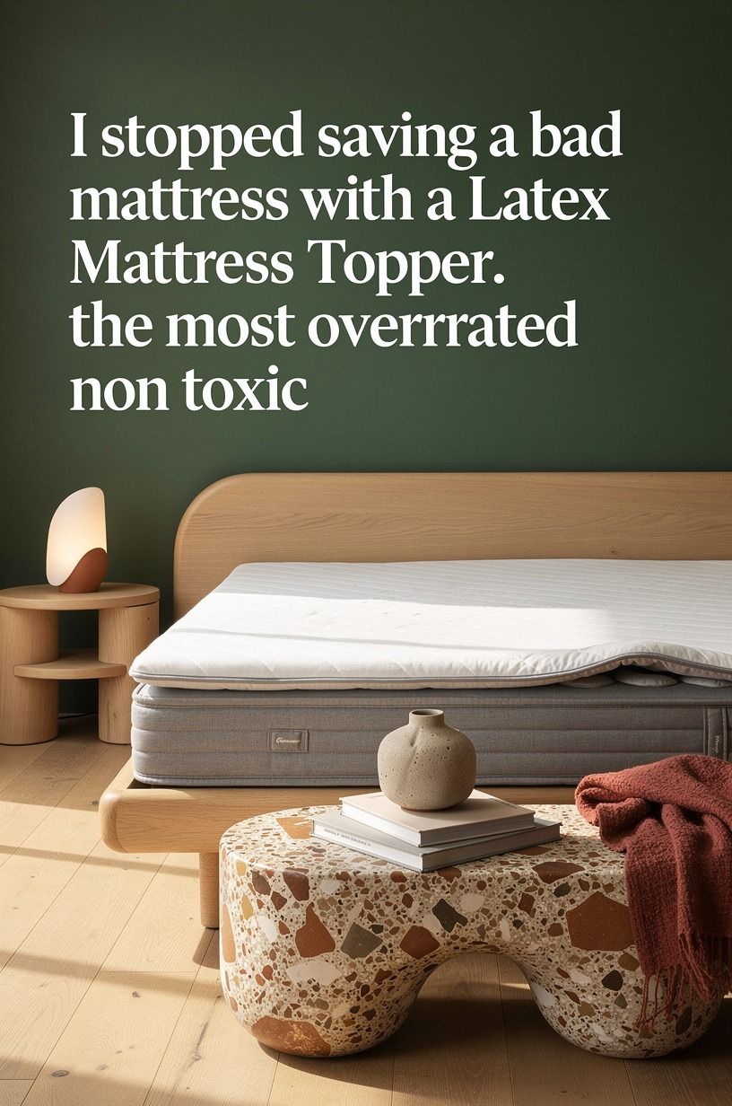 I stopped saving a bad mattress with a Latex Mattress Topper, forest green palette