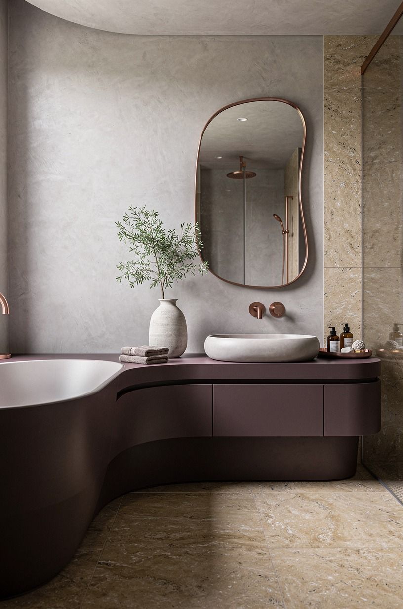 The Plain Bathroom That Wasn't Working, plum palette