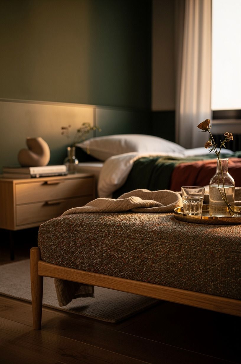 I Warmed the Walls and Changed the Light, forest green palette
