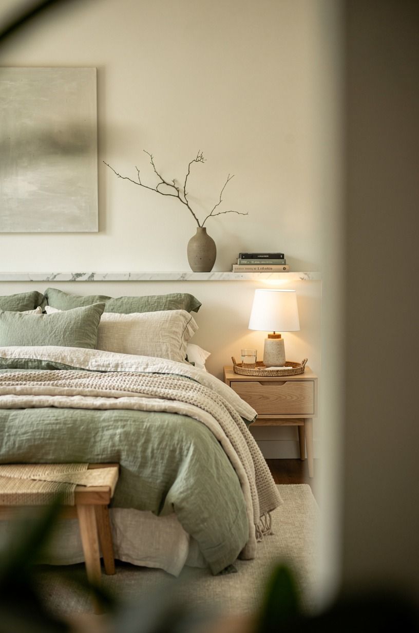 Layer washed-linen bedding instead of matching everything