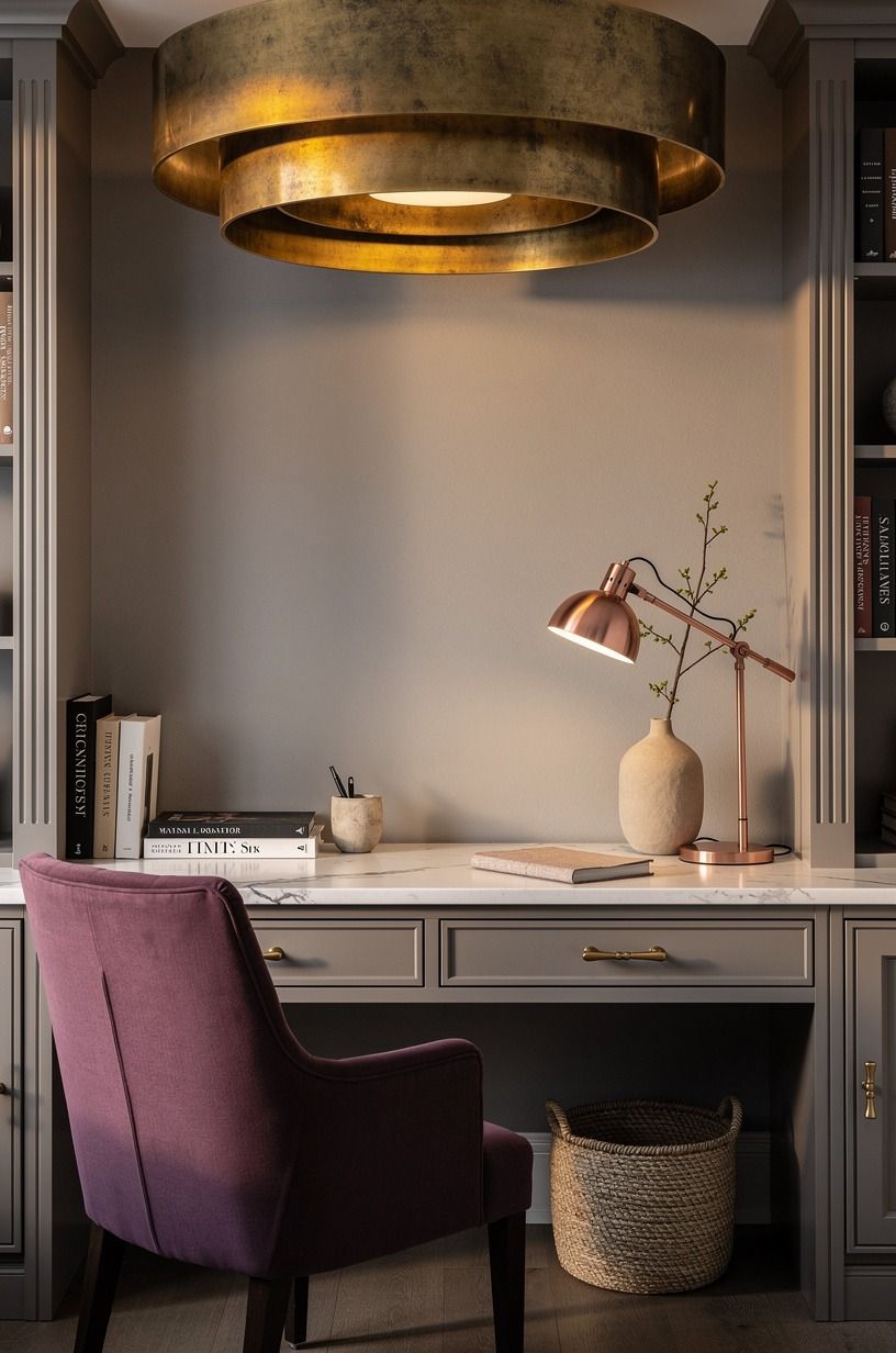 I Replaced the Ceiling Light With Layers, plum palette