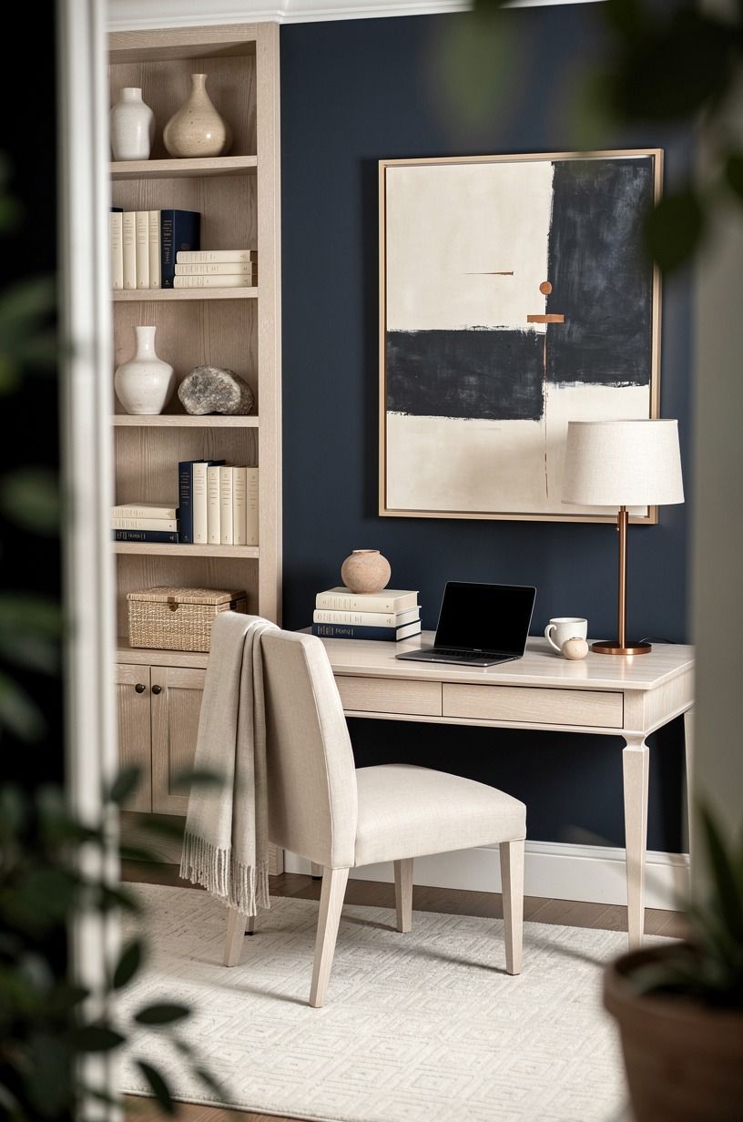 The Room I Kept Avoiding, midnight blue palette