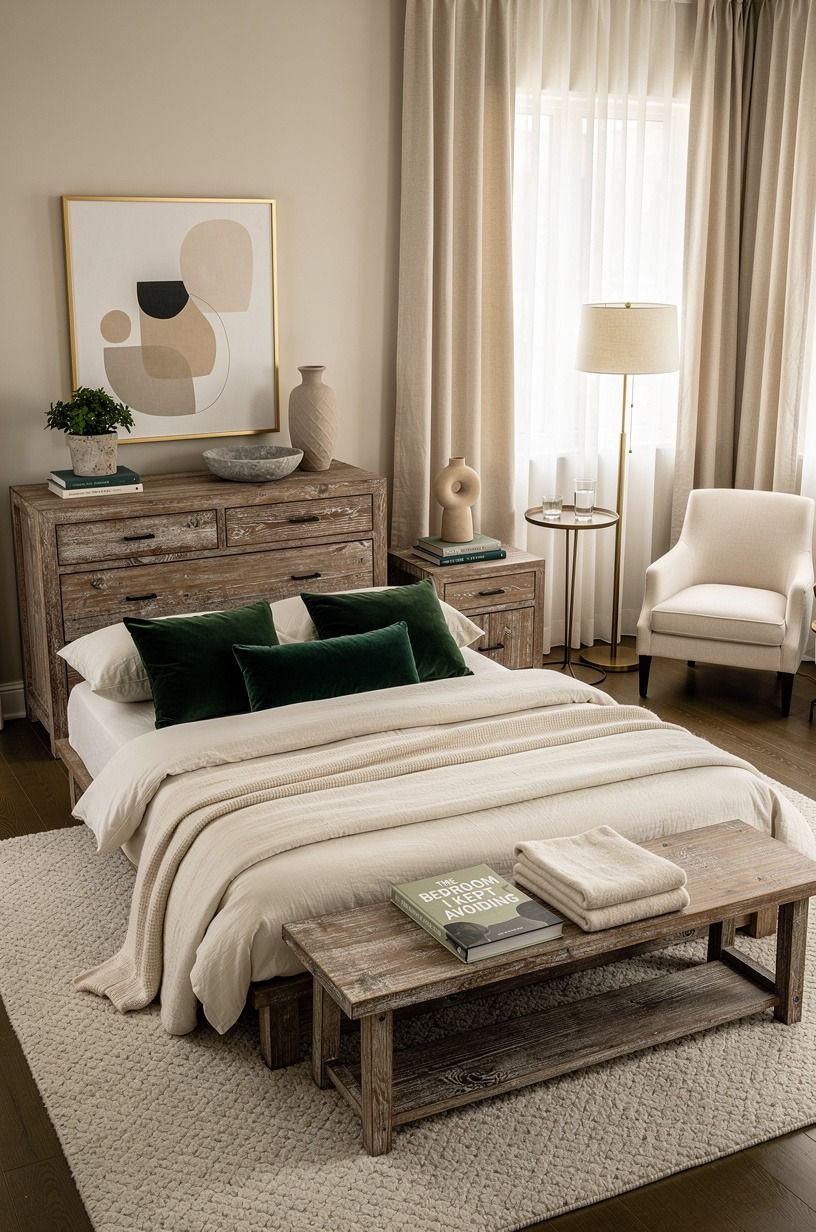 The Bedroom I Kept Avoiding, emerald palette