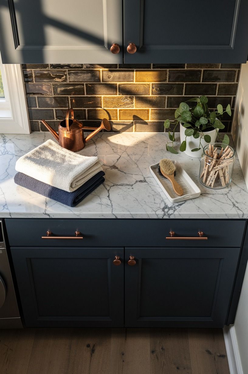 Install a backsplash with hand-glazed character