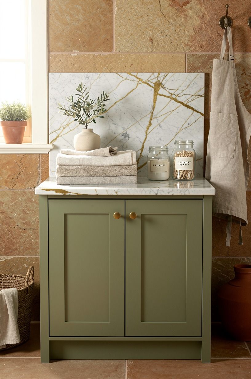 Paint a small cabinet for the homey interior design effect