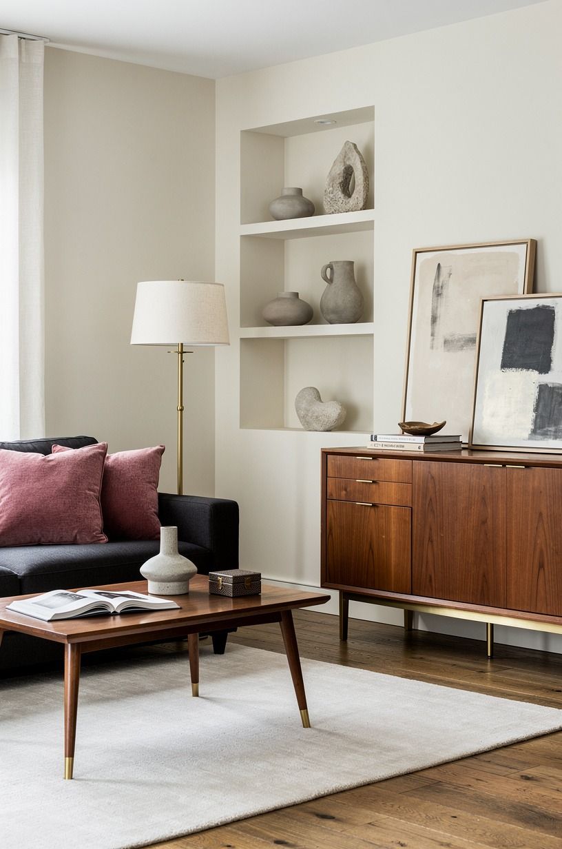 The Room That Looked Cream but Felt Cold, dusty rose palette