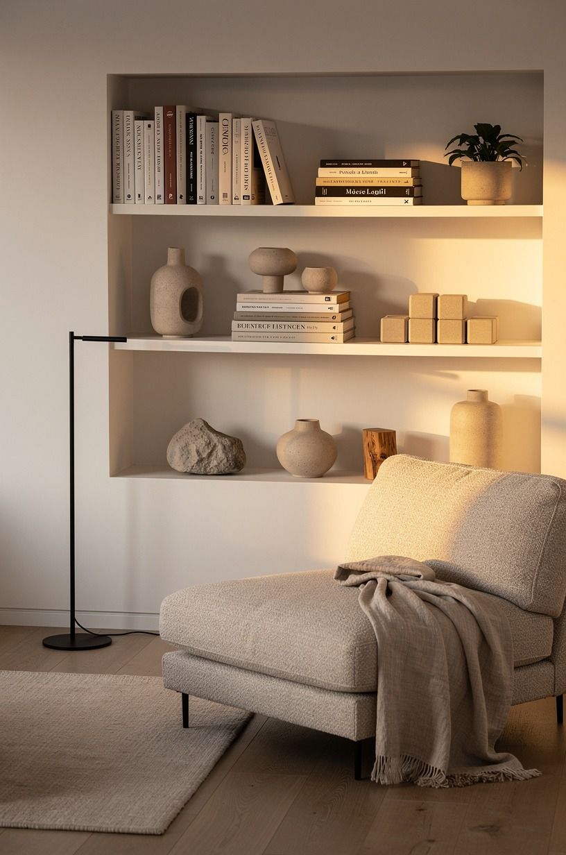 Arrange books by shape instead of color
