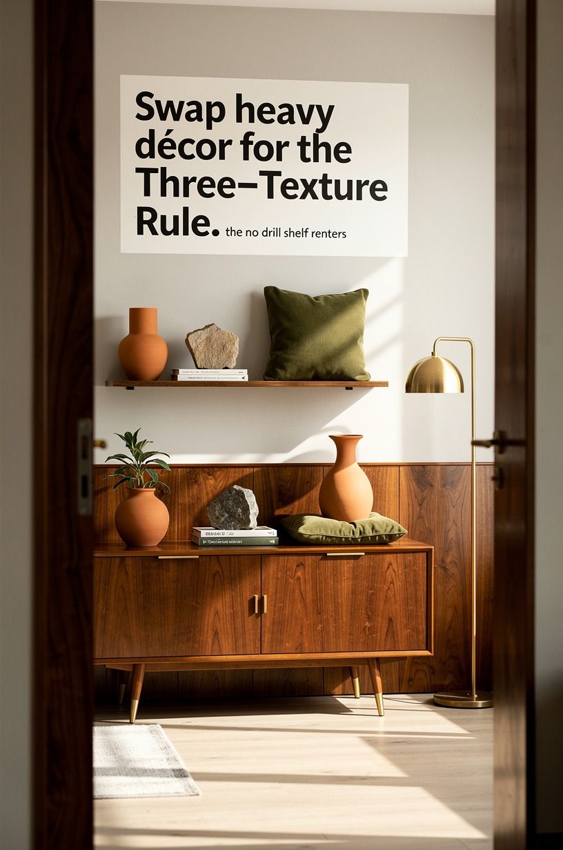 Swap heavy décor for the Three-Texture Rule