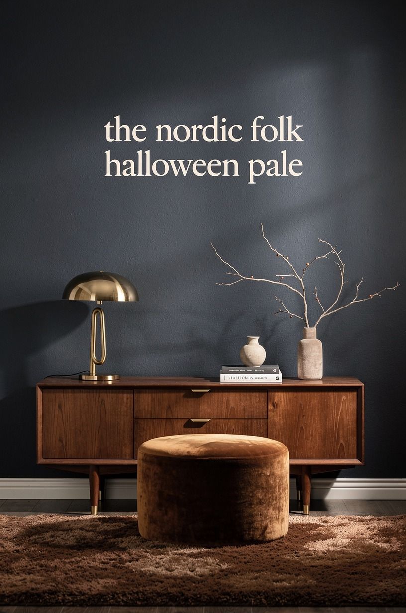 Paint one quiet wall with the muted Halloween palette