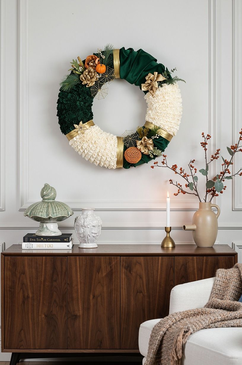 Layer the Five-Texture Carousel for DIY Halloween Wreath Ideas
