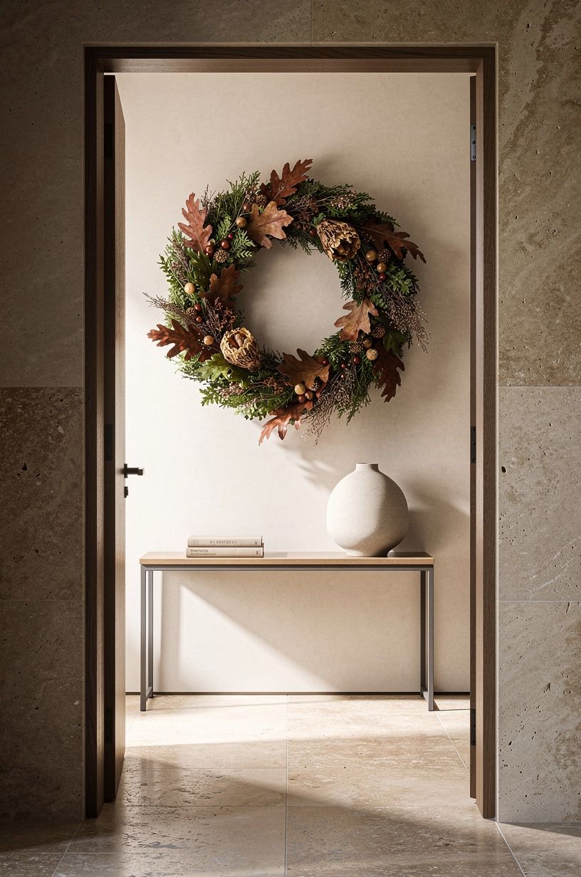 Swap Amber Ribbon for a Fall to Halloween Wreath Shift