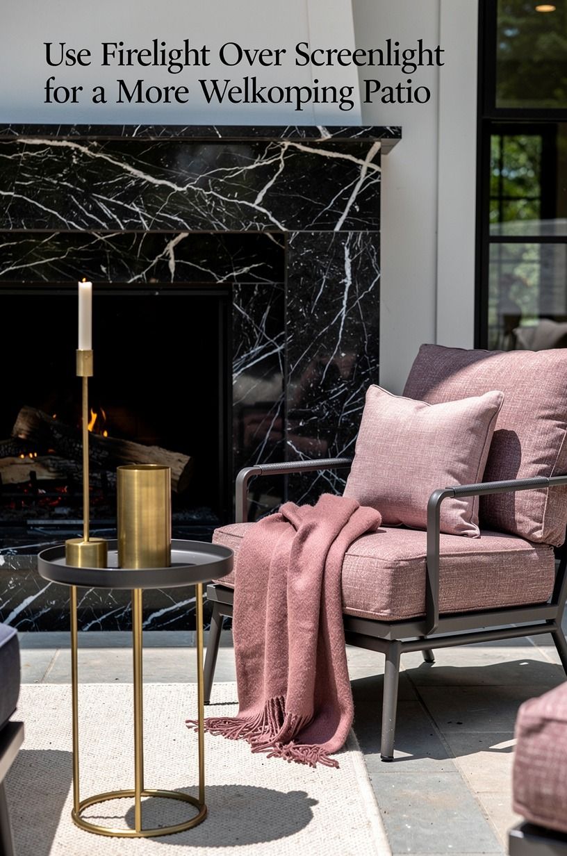 Use Firelight Over Screenlight for a More Welcoming Patio