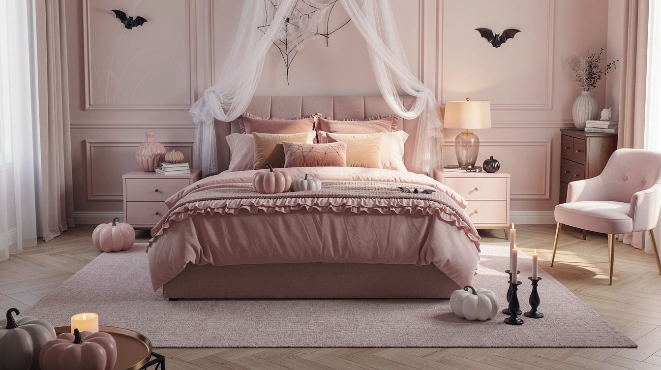 17 Pastel Pinkoween Bedroom Ideas That Feel Soft, Girly, and Convincingly Haunted